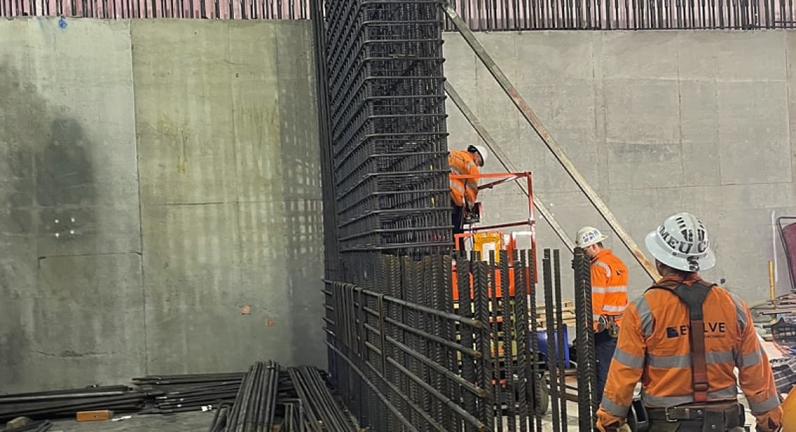 Franklin east and west shaft walls