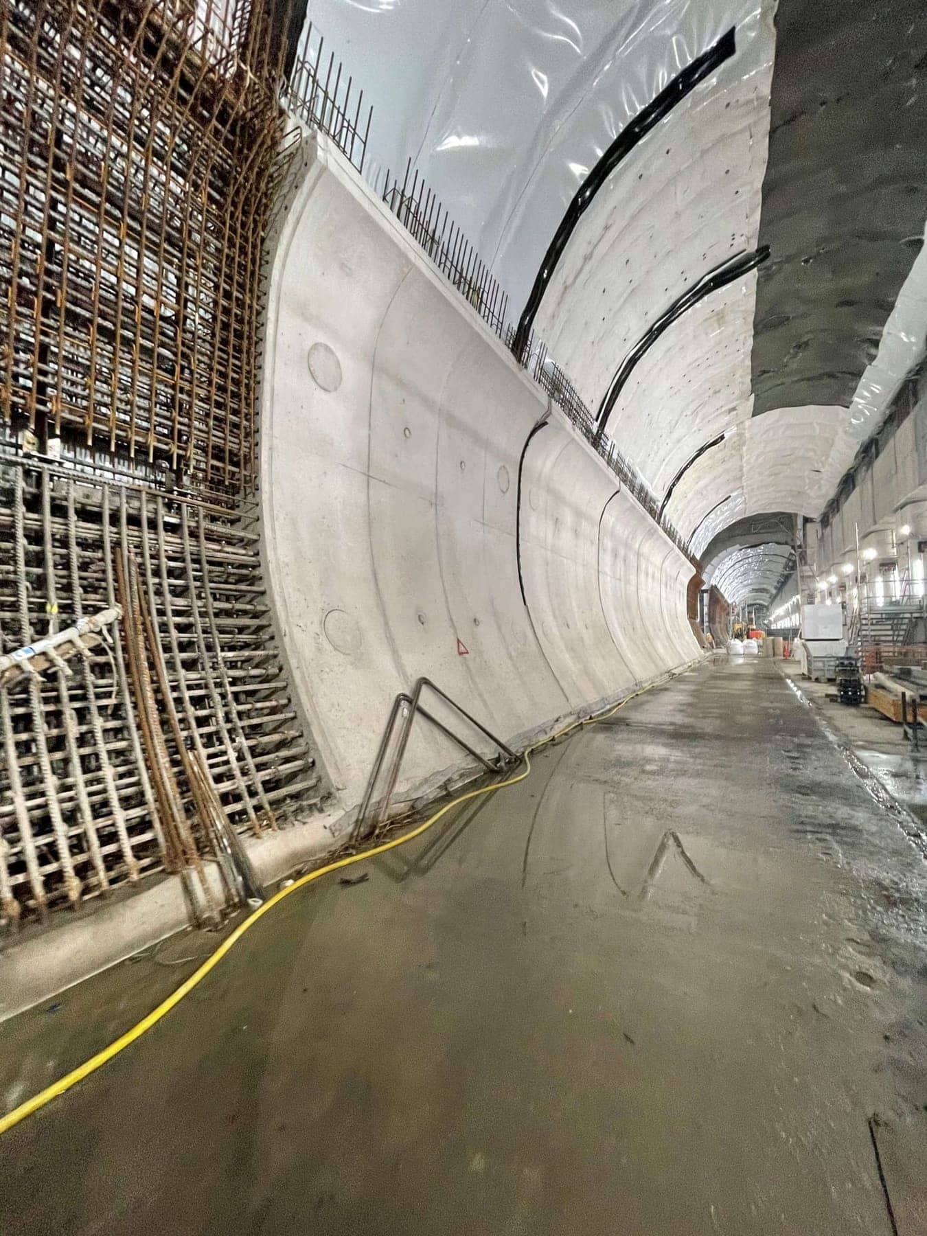 State Library and Town Hall stations platform inverts and side walls