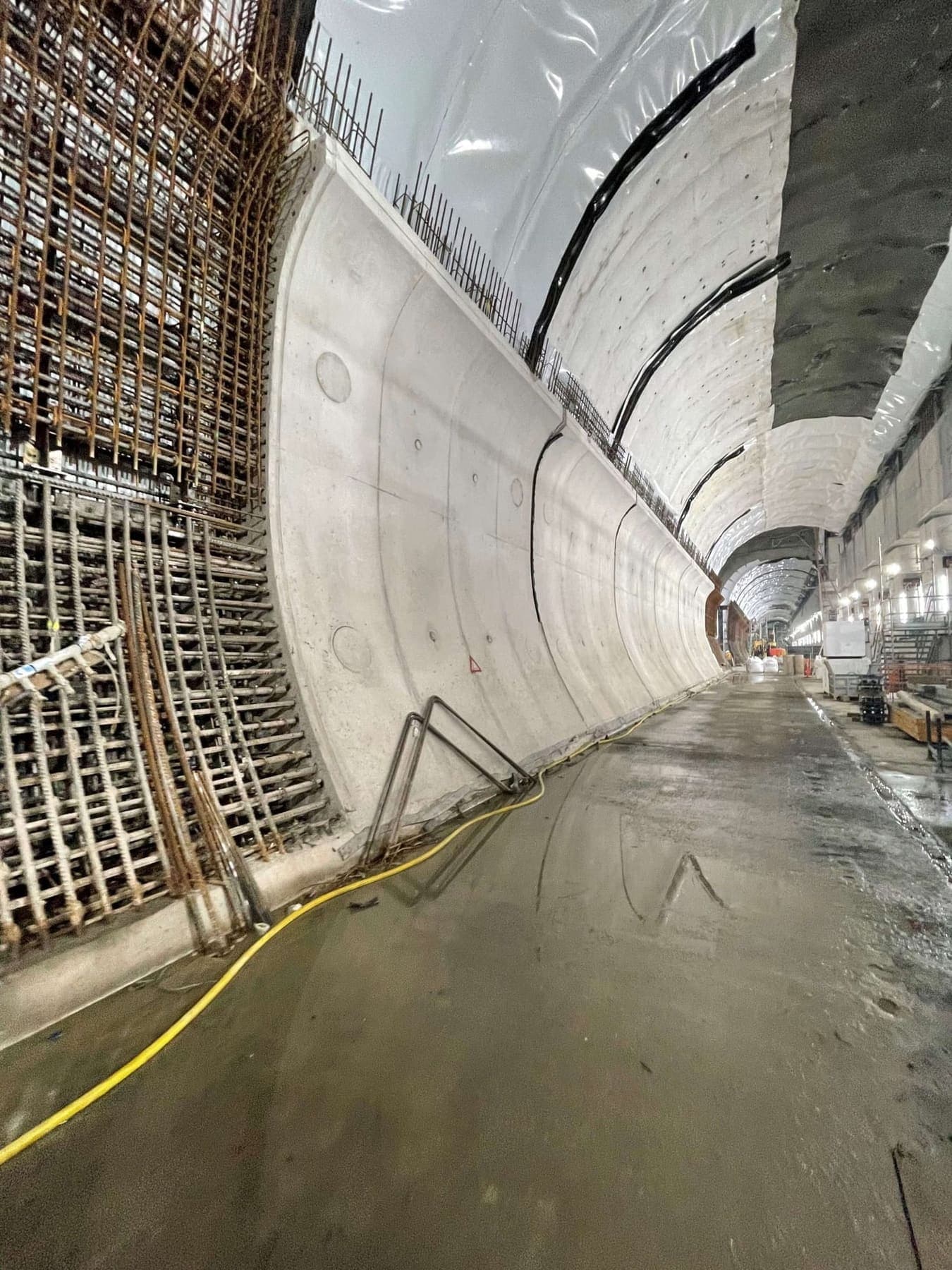 State Library and Town Hall stations platform inverts and side walls